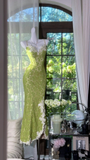 Pretty Mermaid Spaghetti Straps Lace Long Prom Dress,Formal Evening Dress HZ1024