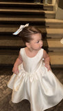 Princess Ball Gown Satin Back With Bow Flower Girl Dress HZ1024
