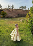 Cute A Line One Shoulder Satin With Bow Knot Flower Girl Dress HZ1024