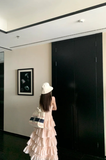 Sweet A Line Spaghetti Straps Satin Tiered Chiffon Long Prom Dress, Evening Dress HZ1024