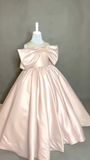 Sweet Ball Gown Satin With Bow Knot Flower Girl Dress HZ1024