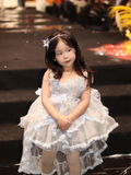 Cute Ball Gown Tulle Back With Bow Knot Flower Girl Dress HZ1024