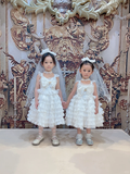 Sweet A Line Tiered Tulle Flower Girl Dress HZ1024