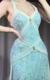 Gorgeous Mermaid Sweetheart Chiffon Sequin Beaded Long Prom Dress, Evening Dress HZ1024
