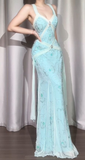 Gorgeous Mermaid Sweetheart Chiffon Sequin Beaded Long Prom Dress, Evening Dress HZ1024