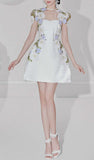 Elegant A line Scoop Neckline Short Satin Homecoming Dress 20th Birthday Outfits HZ1024