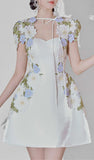 Elegant A line Scoop Neckline Short Satin Homecoming Dress 20th Birthday Outfits HZ1024