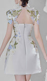 Elegant A line Scoop Neckline Short Satin Homecoming Dress 20th Birthday Outfits HZ1024