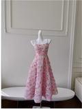 Cute A line Spaghetti Straps Flowers Lace Birthday Outfit Homecoming Dresses HZ1024