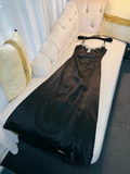Simple A Line Straps Black Homecoming Dress 21st Birthday Outfit HZ1024