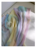 Fairytale A Line Ombre Chiffon Straps Long Prom Dress HZ1024