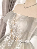Vintage A line Off The Shoulder Tulle Homecoming Dress 18th Birthday Outfits HZ1024