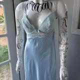 Vintage A line Spaghetti Straps Light Sky Blue Lace Long Prom Dresses Evening Dress HZ1024