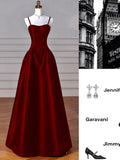 Elegant Black A-Line Satin Long Prom Dress Long Prom Dress HZ1024