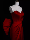 Sexy Mermaid Long Red Prom Dresses HZ1024