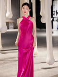 Sexy Mermaid High Neckline Long Prom Dress Wedding Guest Dresses HZ1024