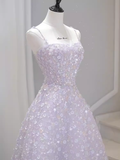 Sexy A Line Sleeveless Pink Floral Long Prom Dress HZ1024