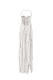 Elegant A Line Halter Long Chiffon Prom Dresses Evening Dress HZ1024