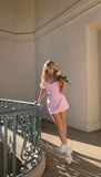 Modest Sheath Straps Short Pink Homecoming Dresses 21st Birthday Outfits HZ1024
